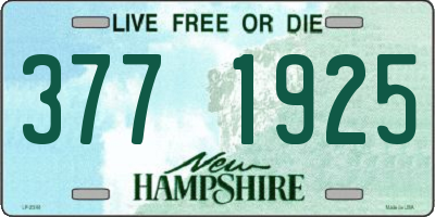 NH license plate 3771925