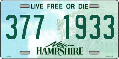 NH license plate 3771933