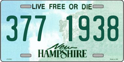 NH license plate 3771938