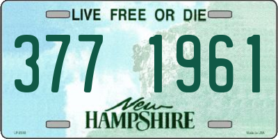 NH license plate 3771961
