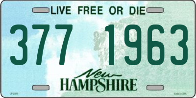 NH license plate 3771963