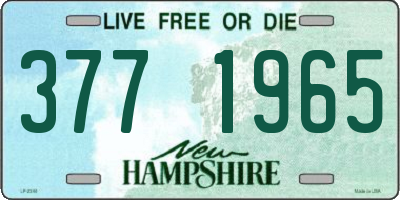 NH license plate 3771965