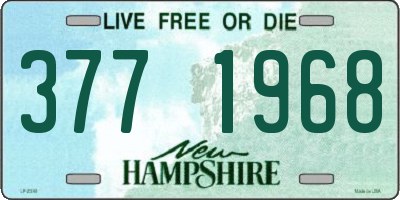 NH license plate 3771968