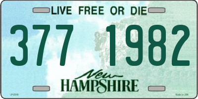 NH license plate 3771982
