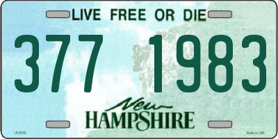 NH license plate 3771983