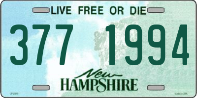NH license plate 3771994