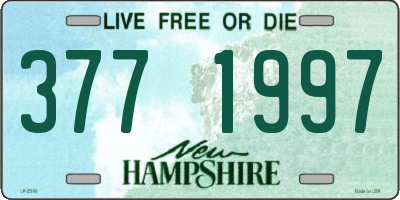 NH license plate 3771997