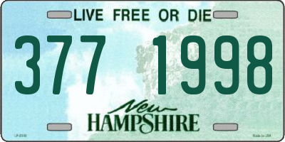 NH license plate 3771998