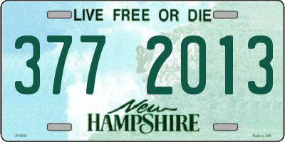 NH license plate 3772013