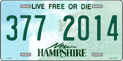 NH license plate 3772014