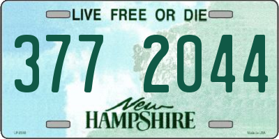 NH license plate 3772044