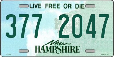 NH license plate 3772047