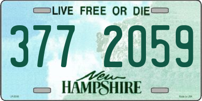 NH license plate 3772059