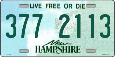 NH license plate 3772113