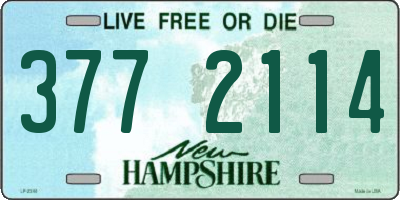 NH license plate 3772114