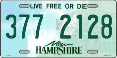 NH license plate 3772128