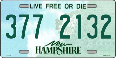 NH license plate 3772132