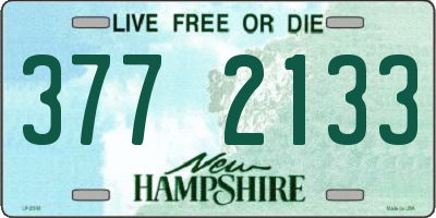 NH license plate 3772133