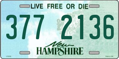 NH license plate 3772136