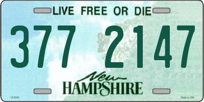 NH license plate 3772147