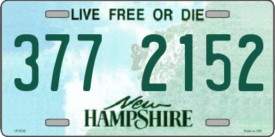 NH license plate 3772152