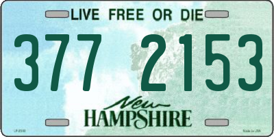 NH license plate 3772153