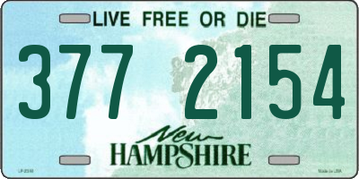 NH license plate 3772154
