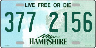 NH license plate 3772156