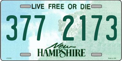 NH license plate 3772173