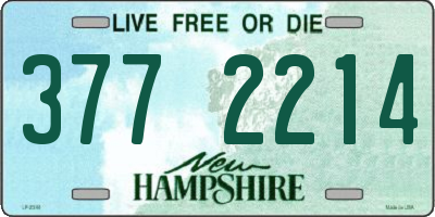 NH license plate 3772214