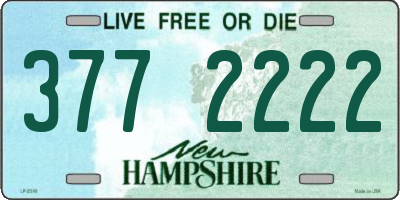 NH license plate 3772222