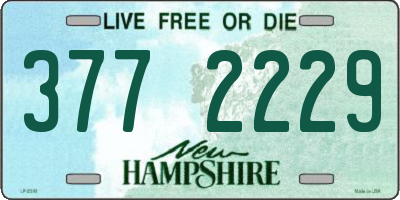 NH license plate 3772229