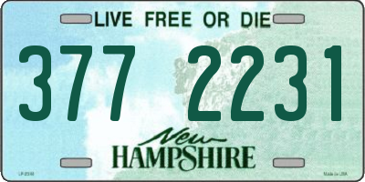 NH license plate 3772231