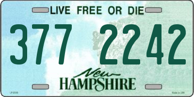 NH license plate 3772242