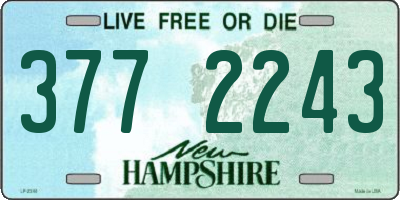 NH license plate 3772243