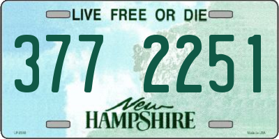 NH license plate 3772251