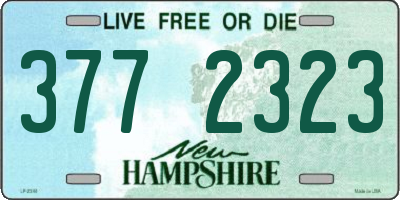 NH license plate 3772323