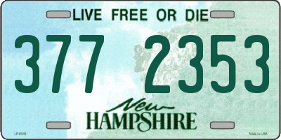 NH license plate 3772353