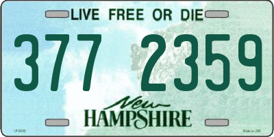 NH license plate 3772359