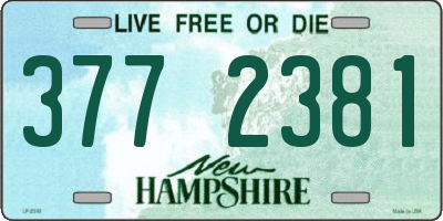 NH license plate 3772381