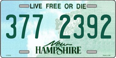NH license plate 3772392