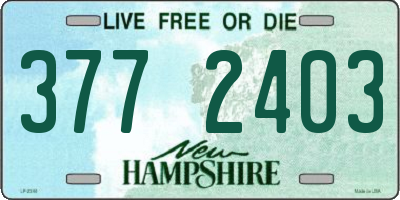 NH license plate 3772403