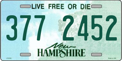 NH license plate 3772452