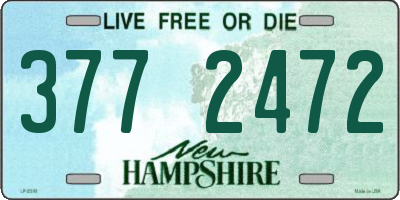 NH license plate 3772472