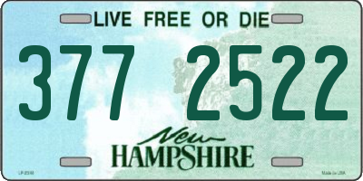 NH license plate 3772522