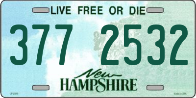 NH license plate 3772532