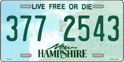NH license plate 3772543
