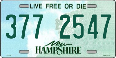 NH license plate 3772547