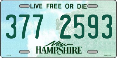 NH license plate 3772593