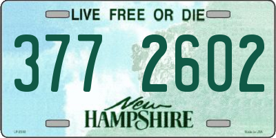 NH license plate 3772602